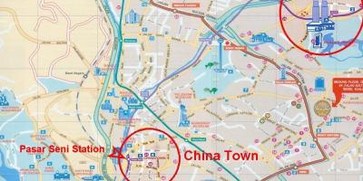 Chinatown, malaysia Karte anzeigen