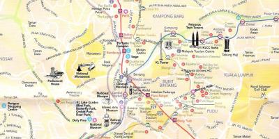 Die Innenstadt von kuala lumpur Karte