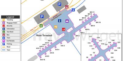 Kl international airport Landkarte