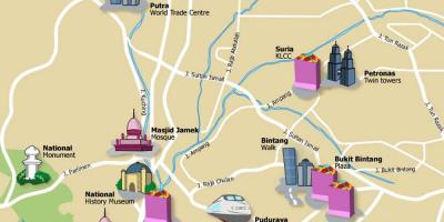 Touristische Karte von kl, malaysia