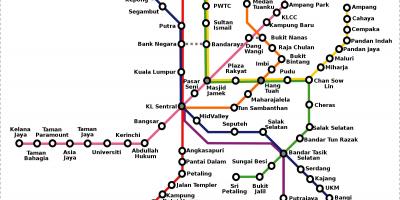Malaysia U-Bahn-Karte