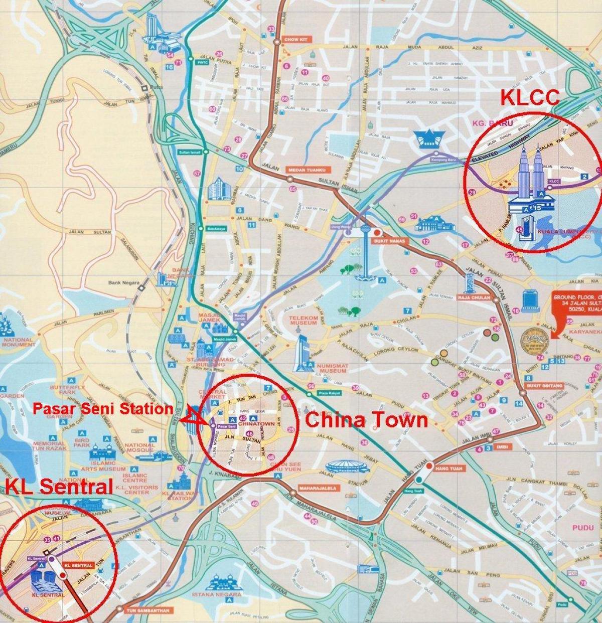 chinatown, malaysia Karte anzeigen