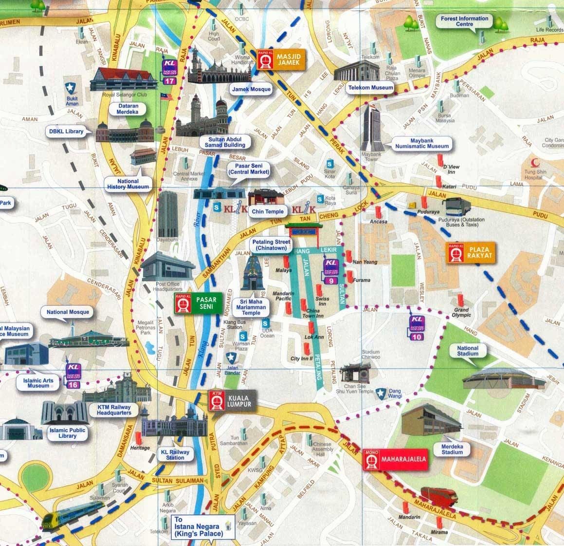 kuala lumpur city map tourist