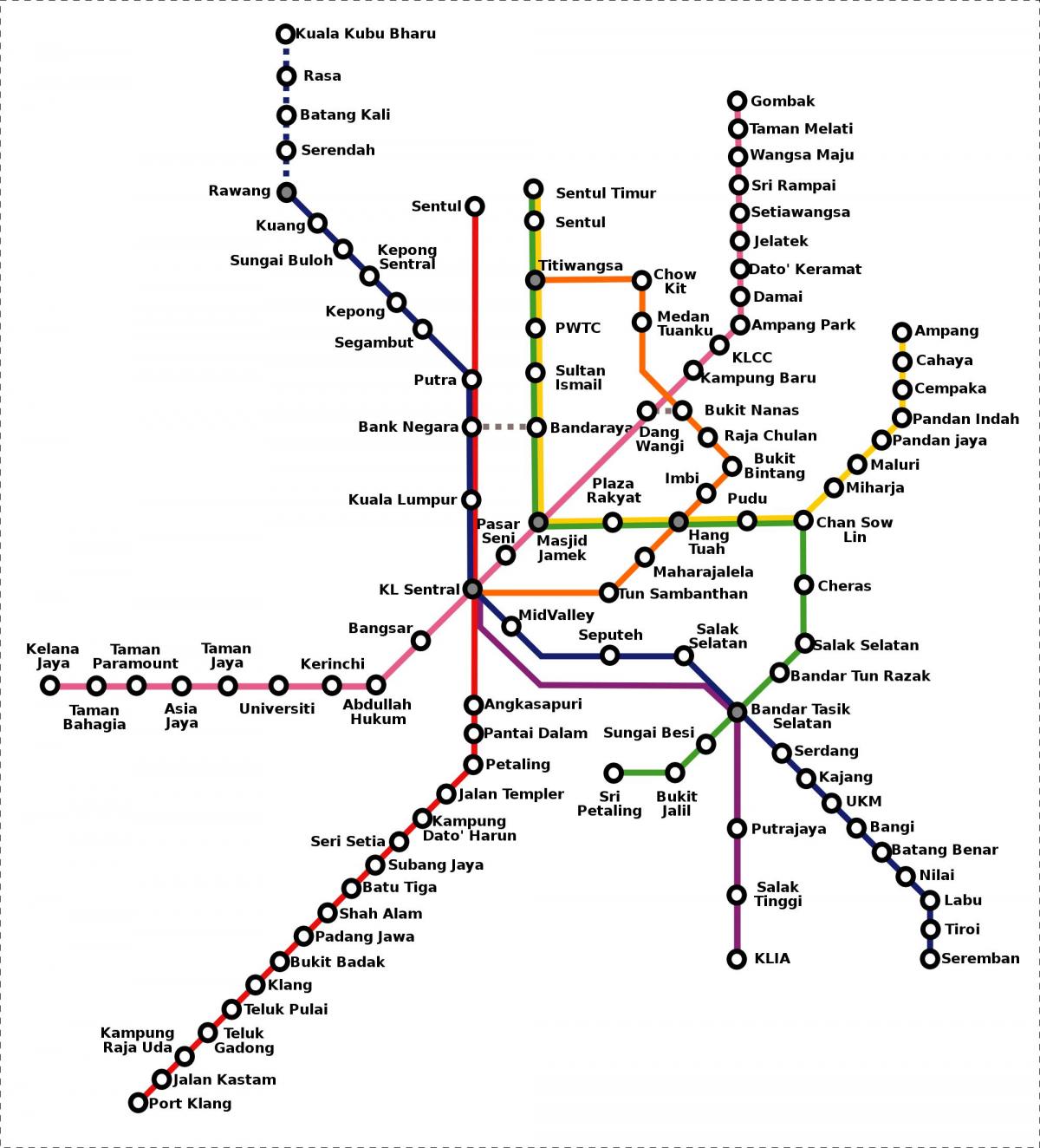 malaysia U-Bahn-Karte