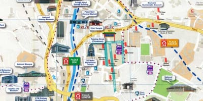 Kuala lumpur city map tourist