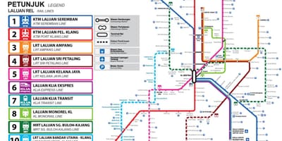 Karte von klang valley Gebiet
