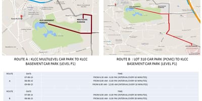Karte von klcc Parkplatz